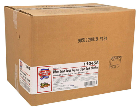 Gold Kist Whole Grain Breaded Popcorn Shaped Dark Chicken Patty, 5 Pound -- 6 per case