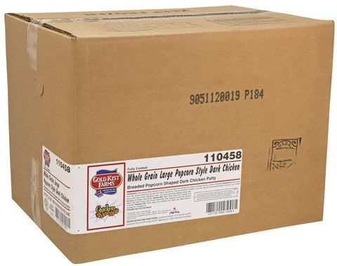 Gold Kist Whole Grain Breaded Popcorn Shaped Dark Chicken Patty, 5 Pound -- 6 per case