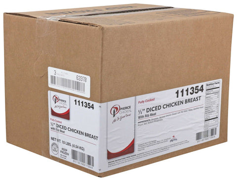 Pierce Chicken Fully Cooked Diced Chicken Breast Meat, 5 Pound -- 2 per case