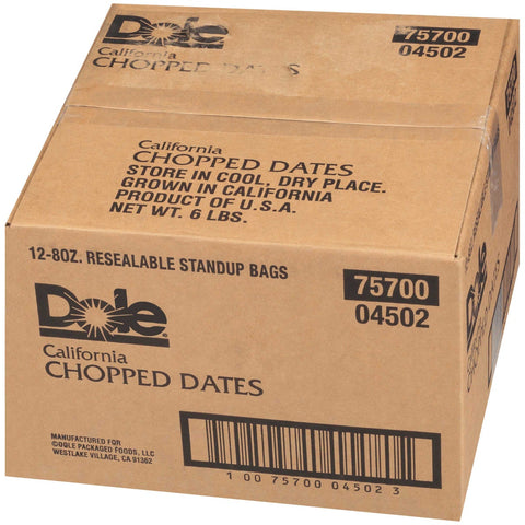 Dole Chopped Dates, 8 Ounce -- 12 per case.
