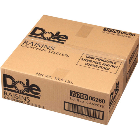 Dole Seedless Raisin, 18 Ounce Canister -- 12 per case.