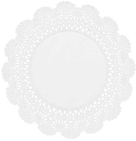 Brooklace White Cambridge Paper Doily, 6 inch -- 10000 per case.