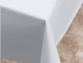 Smith Lee White Extra Plastic Table Cover, 54 x 108 inch -- 12 per case.