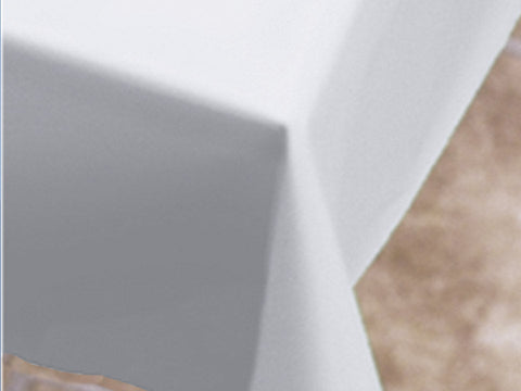 Smith Lee White Extra Plastic Table Cover, 54 x 108 inch -- 12 per case.