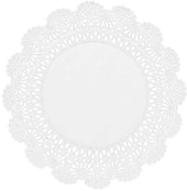 Brooklace White Cambridge Paper Doily, 8 inch -- 6000 per case.