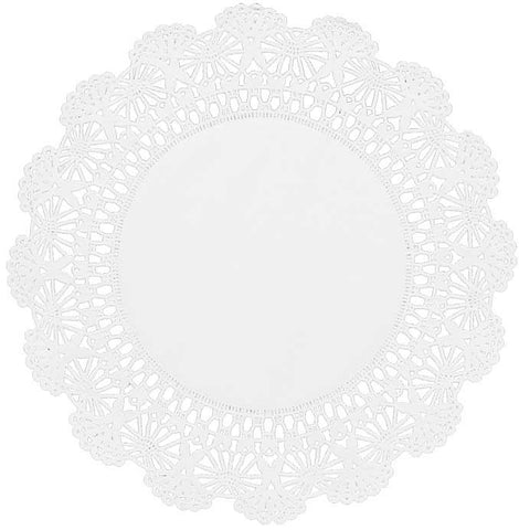 Brooklace White Cambridge Paper Doily, 8 inch -- 6000 per case.