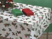 Hoffmaster Linen-Like Paper Winterberries Table Cover, 50 x 108 inch -- 24 per case.