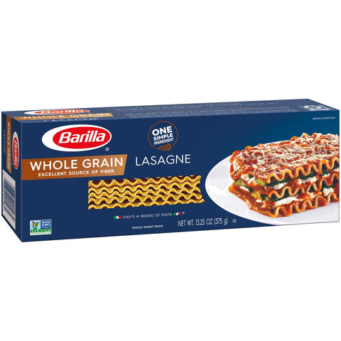 Barilla Whole Grain Wavy Lasagne Pasta, 13.25 Ounce -- 12 per case.