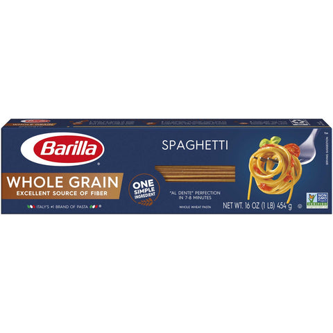Barilla Whole Grain Spaghetti Pasta, 16 Ounce -- 20 per case.