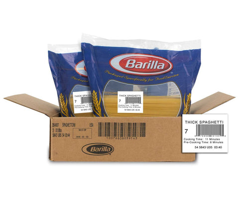 Barilla Thick Spaghetti Pasta, 10 Pound -- 2 Case