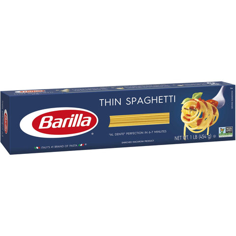 Barilla Spaghetti Thin Pasta, 16 Ounce -- 20 Case