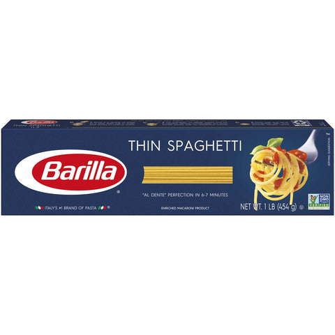 Barilla Spaghetti Thin Pasta, 16 Ounce -- 20 Case