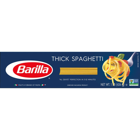 Barilla Spaghetti Thick Pasta, 16 Ounce -- 20 Case
