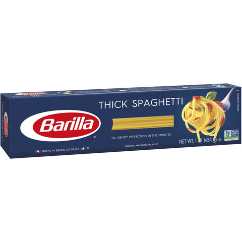 Barilla Spaghetti Thick Pasta, 16 Ounce -- 20 Case