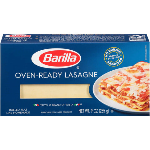 Barilla Oven Ready Lasagne Pasta, 9 Ounce -- 12 Case