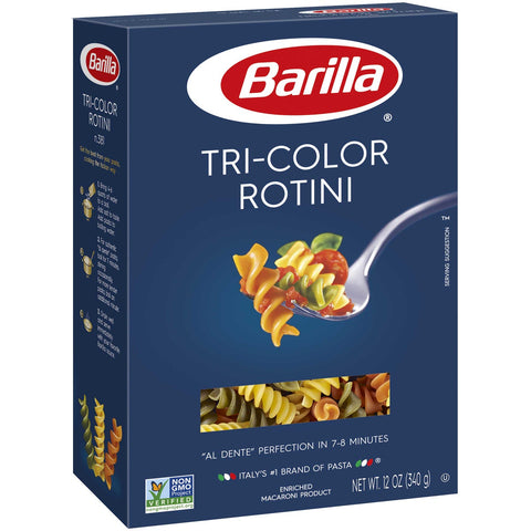 Barilla Tricolor Rotini Pasta, 12 Ounce -- 16 Case