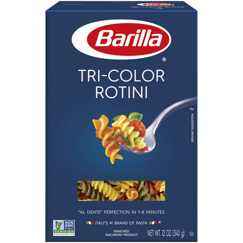 Barilla Tricolor Rotini Pasta, 12 Ounce -- 16 Case