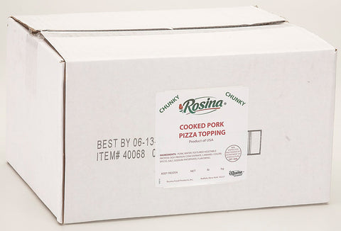 Rosina Food Chunky Style Pork - Pizza Topping, 10 Pound