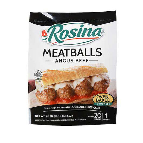 Rosina Angus Beef Meatball, 20 Ounce -- 8 per case