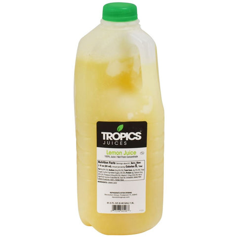 Tropics Not From Concentrate Lemon Juice, 61.5 Ounce -- 6 per case