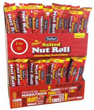 Pearsons King Size Salted Nut Roll - Shipper -- 144 per case