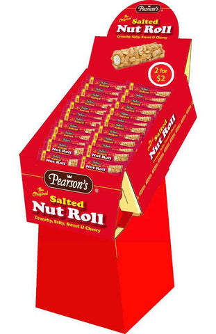 Pearsons King Size Salted Nut Roll - Shipper -- 144 per case
