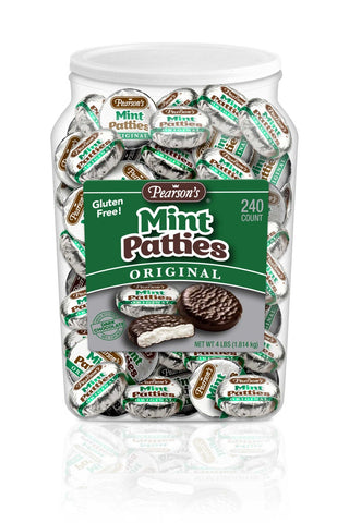 Pearson Candy Mint Patties Display Case - 4 Pound -- 6 per case.