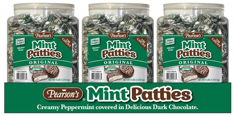 Pearson Candy Mint Patties Display Case - 4 Pound -- 6 per case.