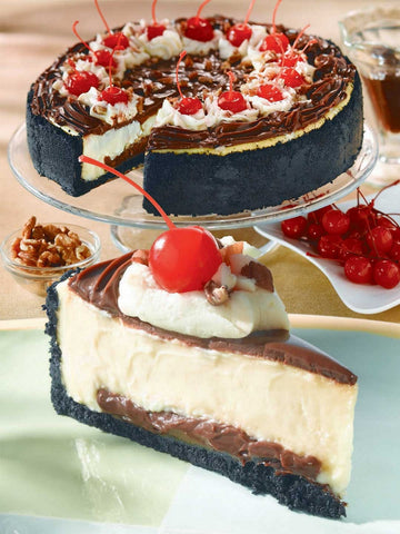 Alden Merrell Desserts Hot Fudge Sundae Cheesecake, 96 Ounce -- 2 per case.