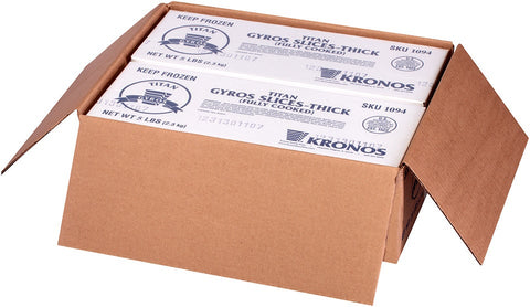 Kronos Frozen Gyrokone Fully Cooked Titan Thick Beef and Lamb Slice, 5 Pound -- 4 per case.