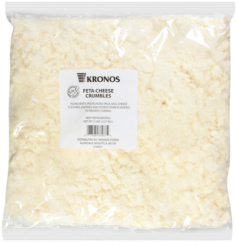 Krono Country Classic Crumble Feta Cheese, 5 Pound -- 2 per case.