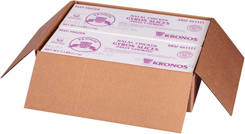 Krono Halal Gyrokone Chicken Slice, 5 Pound -- 4 per case.