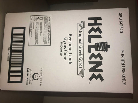 Cones Hellene Beef and Lamb Gyros Cone, 20 Pound.