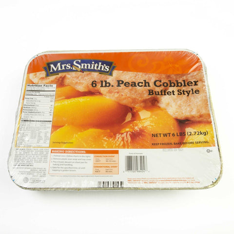 Schwans Mrs Smiths Ready to Bake Peach Cobbler, 6 Pound -- 4 per case.