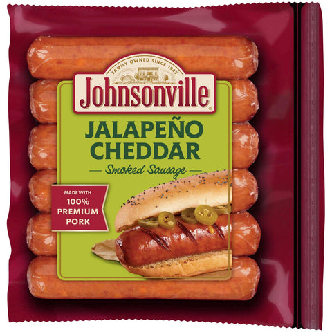 Johnsonville Bold Jalapeno and Cheese Smoked Sausage, 14 Ounce -- 10 per case.