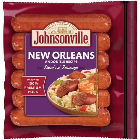 Johnsonville New Orleans Spicy Smoked Sausage - 6 per pack -- 10 packs per case.