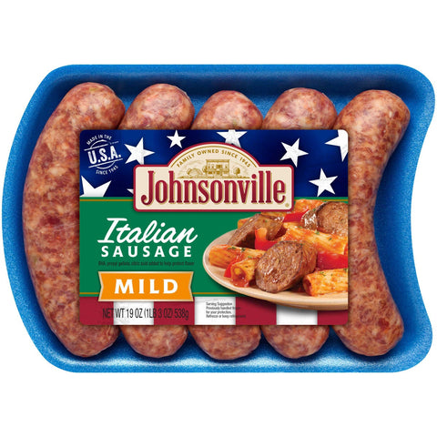 Johnsonville Mild Italian Sausage, 19 Ounce -- 12 per case.