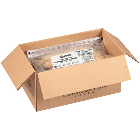 Johnsonville Natural Casing Fully Cooked Original 3:1 Bratwurst -- 2 per case.