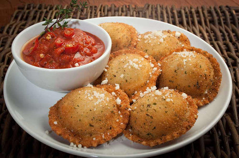 Louisa Large Round Breaded Ravioli with Beef Filling, 5 Pound -- 2 per case