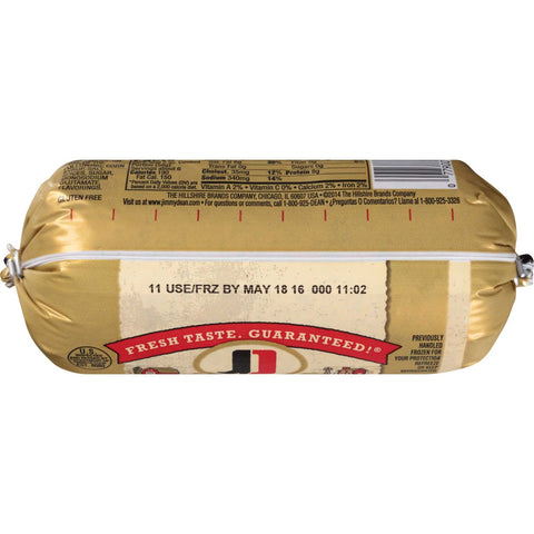 Jimmy Dean Premium Pork Regular Sausage Roll, 16 ounce -- 12 per case