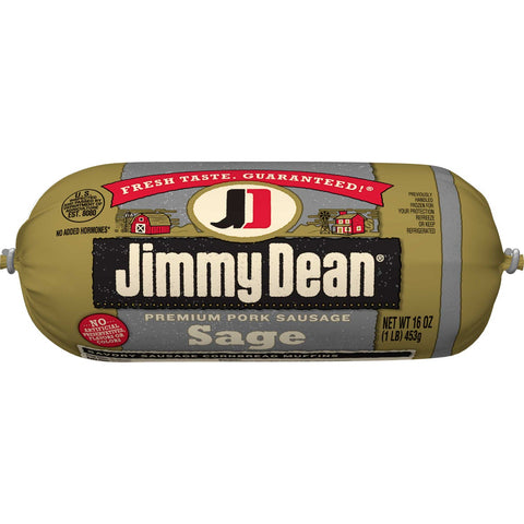 Jimmy Dean Premium Pork Sage Sausage Roll, 16 ounce -- 12 per case