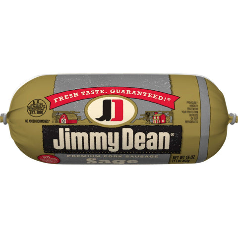 Jimmy Dean Premium Pork Sage Sausage Roll, 16 ounce -- 12 per case