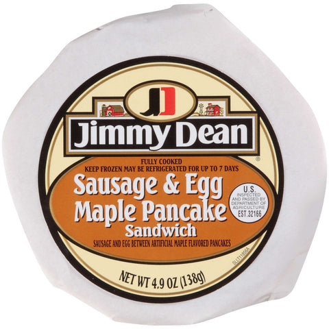 Jimmy Dean Egg Pancake and Sausage Sandwich, 4.9 Ounce -- 12 per case.