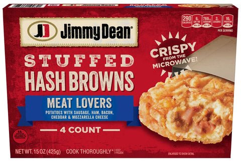 Jimmy Dean Meat Lovers Stuffed Hash Brown, 0.938 Pound -- 8 per case