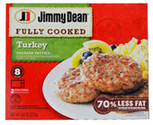 Jimmy Dean Fully Cooked Turkey Sausage Patty, 9.6 Ounce -- 8 per case.