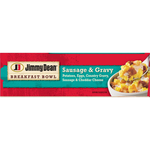 Jimmy Dean Country Gravy Sausage and Cheddar Potatoes and Egg Breakfast Bowl, 7 Ounce -- 8 per case.