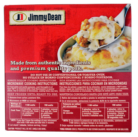 Jimmy Dean Biscuit and Sausage Gravy Breakfast Bowl, 9 Ounce -- 8 per case.