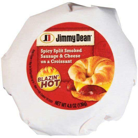 Jimmy Dean Spicy Split Smoked Sausage and Cheese Croissant Sandwich, 4.8 Ounce -- 12 per case