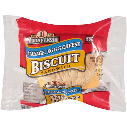 Jimmy Dean Sausage Egg And Cheese Biscuit, 4.9 Ounce -- 12 per case