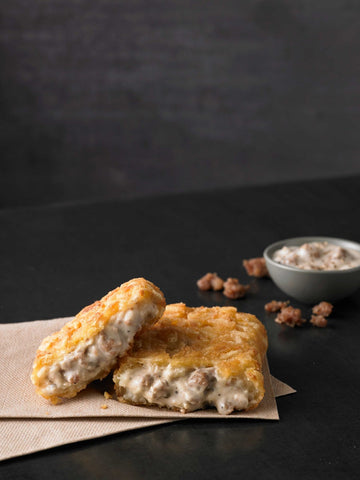 Jimmy Dean Hash Browns Potatoes Stuffed with Sausage Gravy and Cheese, 5.625 Pound.